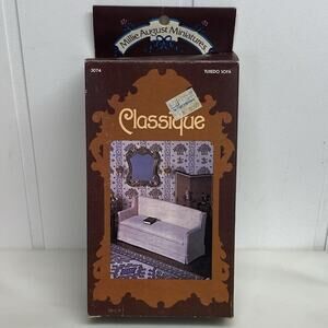 Sold! Vintage Millie August Dollhouse Miniatures Classique Tuxedo Sofa KIT #3074